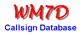 WM7D callsign data base